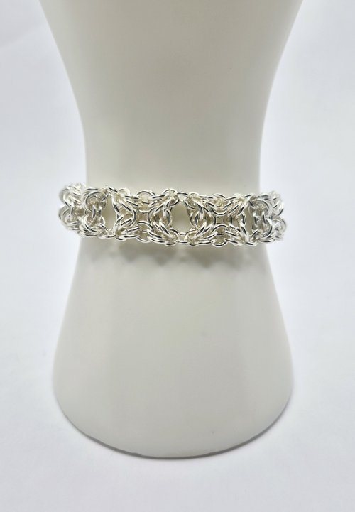 Natalie Patten's Byzantine Diamond Chainmaille - , Chain Maille Jewelry, Chain Maille, chain mail, chainmaille, chainmail, , finished piece